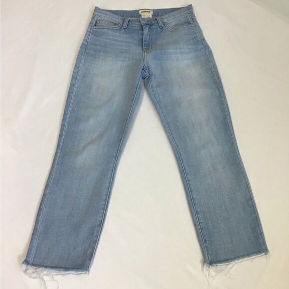L’AGENCE Blue High Waist Denim Cropped Jeans Size 25 - Picture 3 of 11